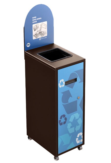 MULTIPLUS Station de recyclage avec couvercle 120L #NIMU120P4PCBRU