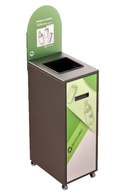 MULTIPLUS Station de recyclage avec couvercle 120L #NIMU120P5COGRI