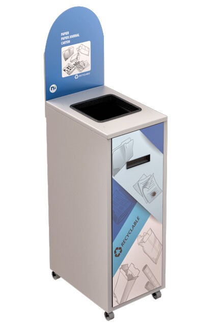 MULTIPLUS Station de recyclage avec couvercle 120L #NIMU120P5PCBLA