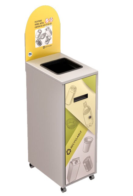 MULTIPLUS Station de recyclage avec couvercle 120L #NIMU120P5PVMBLA