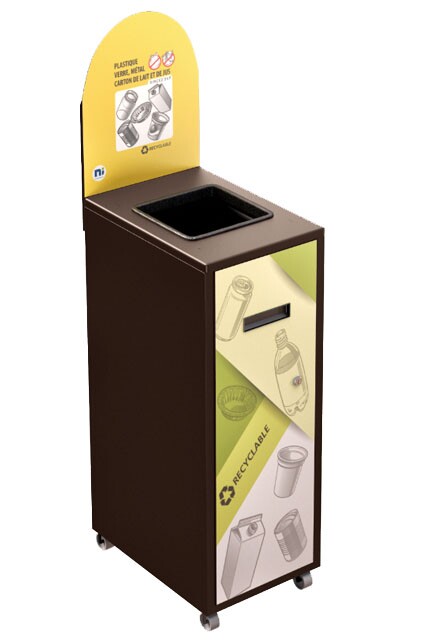 MULTIPLUS Station de recyclage avec couvercle 120L #NIMU120P5PVMBRU