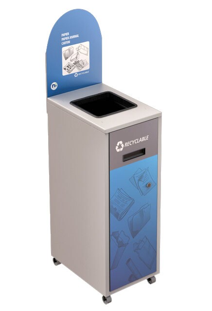 MULTIPLUS Station de recyclage avec couvercle 120L #NIMU120P6MRBLA