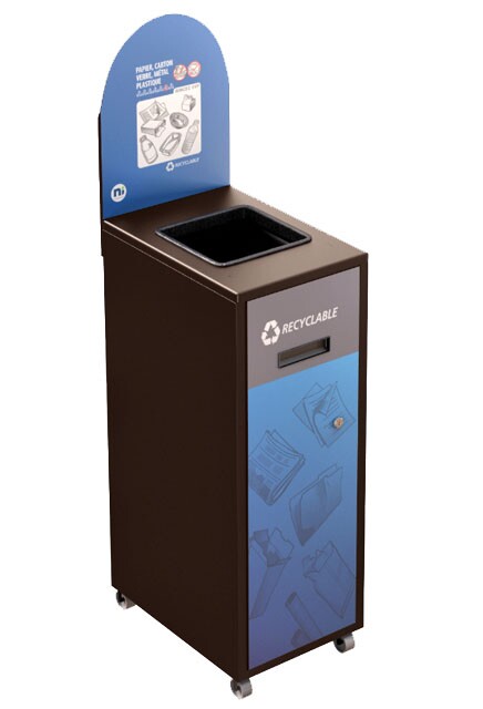 MULTIPLUS Station de recyclage avec couvercle 120L #NIMU120P6MRBRU