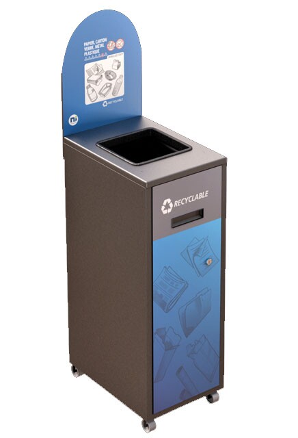 MULTIPLUS Station de recyclage avec couvercle 120L #NIMU120P6MRGRI