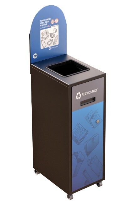 MULTIPLUS Station de recyclage avec couvercle 120L #NIMU120P6MRNOI