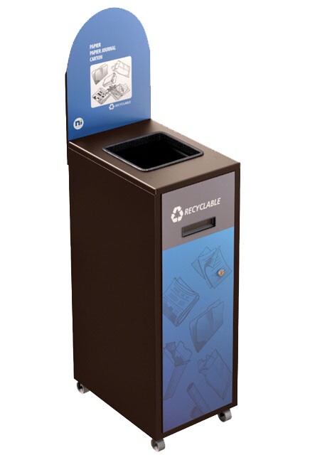 MULTIPLUS Station de recyclage avec couvercle 120L #NIMU120P6PCBRU