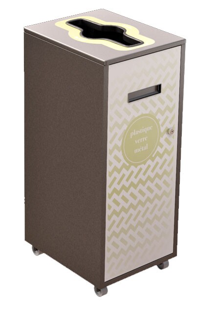 LOUNGE Poubelle de recyclage 58L #NILO58P7PVMGRI