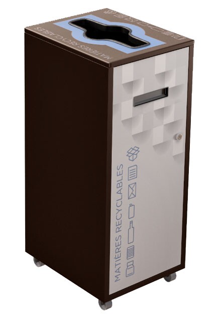 LOUNGE Poubelle de recyclage 87L #NILO87P8MRBRU
