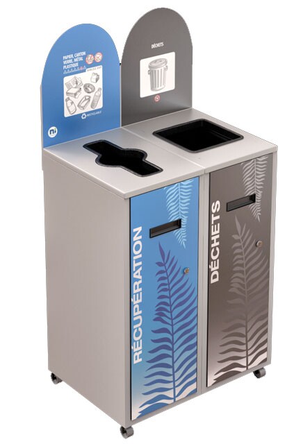 MULTIPLUS Îlot de recyclage double 58L #NIMU5802P3BLA