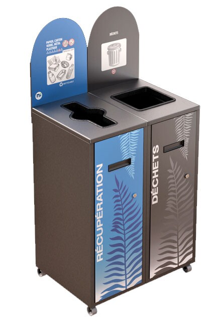MULTIPLUS Îlot de recyclage double 58L #NIMU5802P3GRI