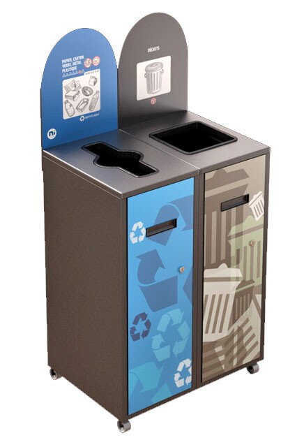 MULTIPLUS Îlot de recyclage double 58L #NIMU5802P4GRI