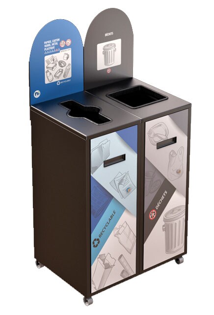 MULTIPLUS Îlot de recyclage double 58L #NIMU5802P5NOI