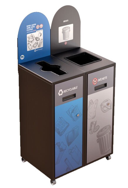 MULTIPLUS Îlot de recyclage double 58L #NIMU5802P6BRU