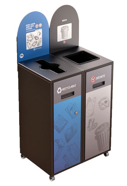 MULTIPLUS Îlot de recyclage double 58L #NIMU5802P6NOI