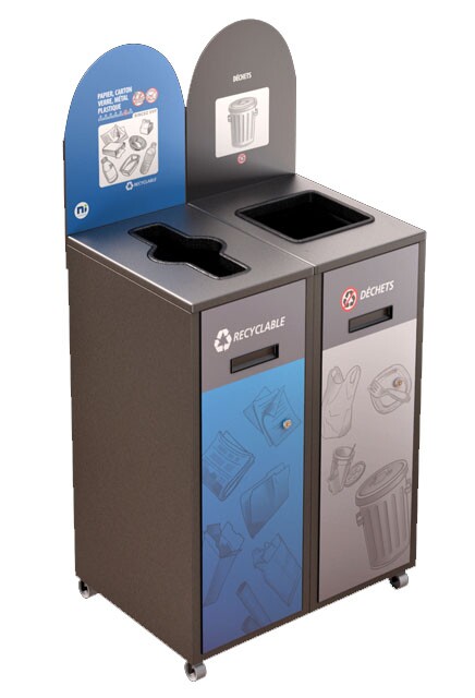 MULTIPLUS Station de recyclage double 120L #NIMU12002P6GRI