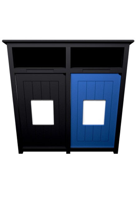 AURA Station de recyclage double avec panneau 64 gal #BU197759000