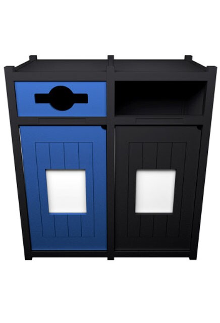 VISION Îlot de recyclage mixte avec panneau 64 gal #BU167772000
