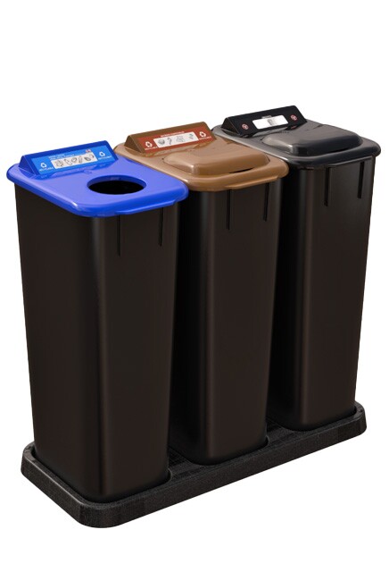 MOBILIA Îlot de récupération du recyclage à 3 voies 58L #NIMO5803P30