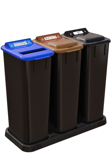 MOBILIA Îlot de récupération du recyclage à 3 voies 58L #NIMO58030P4