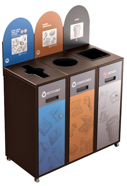 MULTIPLUS Îlot de récupération 3 voies 58L #NIMU5803P6BRU
