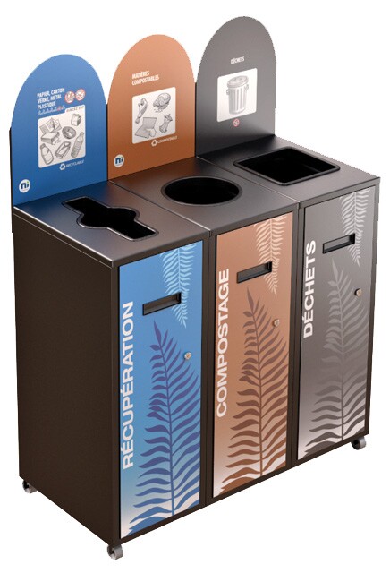 MULTIPLUS 3-Stream Recycling Station 87L #NIMU8703P3NOI