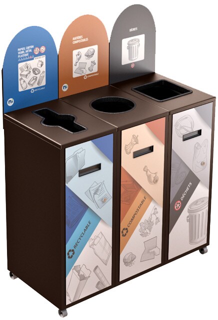 MULTIPLUS 3-Stream Recycling Station 87L #NIMU8703P5BRU