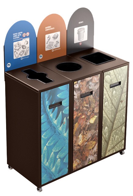 MULTIPLUS Îlot de récupération à 3 voies 120L #NIMU12003P2BRU