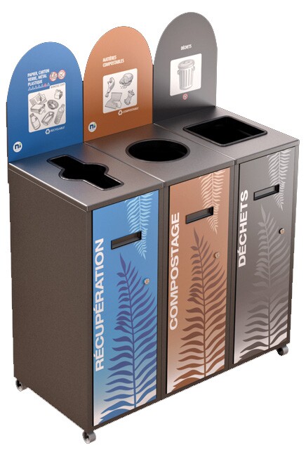 MULTIPLUS Îlot de récupération à 3 voies 120L #NIMU12003P3GRI