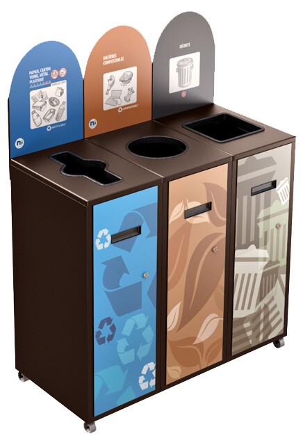 MULTIPLUS Îlot de récupération à 3 voies 120L #NIMU12003P4BRU
