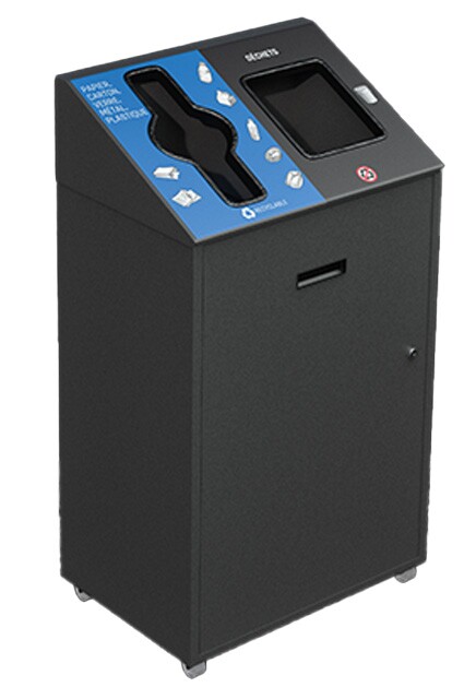 UNIVERSITAIRE Station de recyclage double 58L #NIUN5802GRI