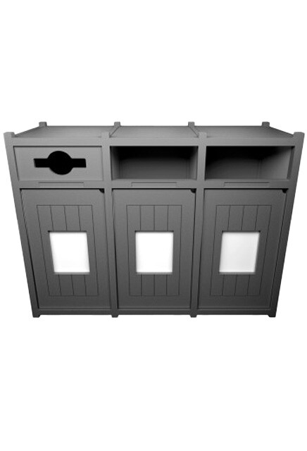 VISION Station de recyclage extérieur 3 voies 96 gal #BU200152000