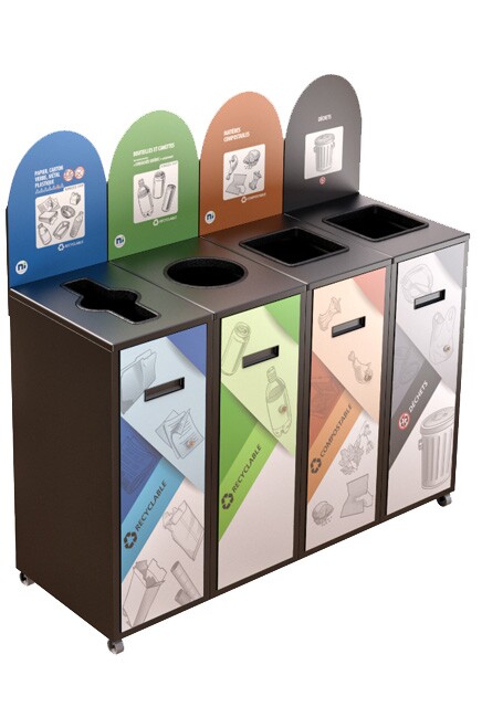 MULTIPLUS 4-Stream Recycling Station 58L #NIMU5804P5NOI