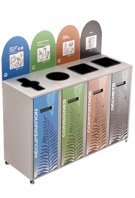 MULTIPLUS 4-Stream Recycling Station 87L #NIMU8704P3BLA