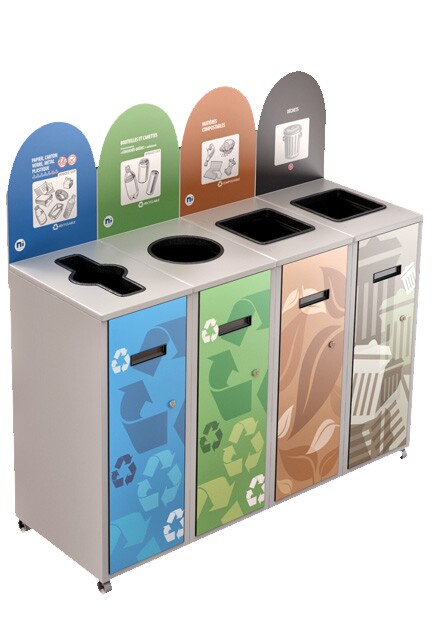 MULTIPLUS 4-Stream Recycling Station 87L #NIMU8704P4BLA