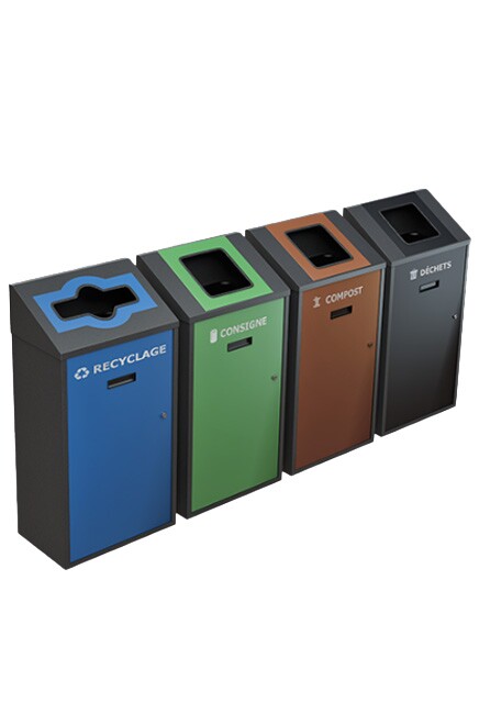 TRANSIT Station de recyclage mural 4 voies 58L #NITR5804MRGRI