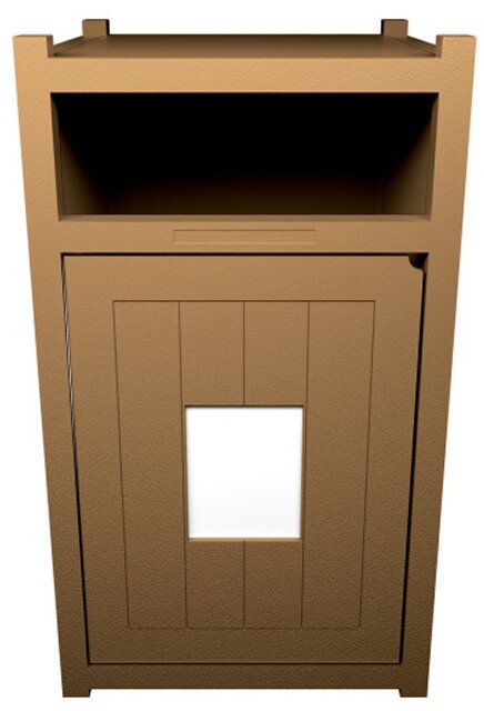 VISION Poubelle extérieur avec panneau d'affichage 45 gal #BU105295000