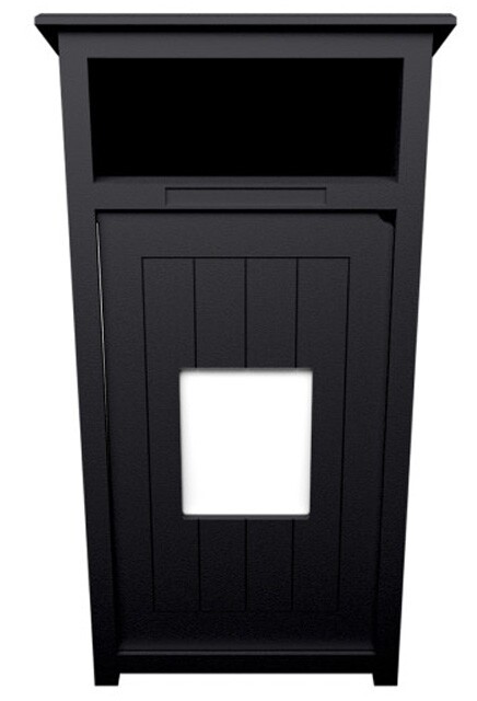AURA Poubelle extérieure avec panneau d'affichage 32 gal #BU171009000