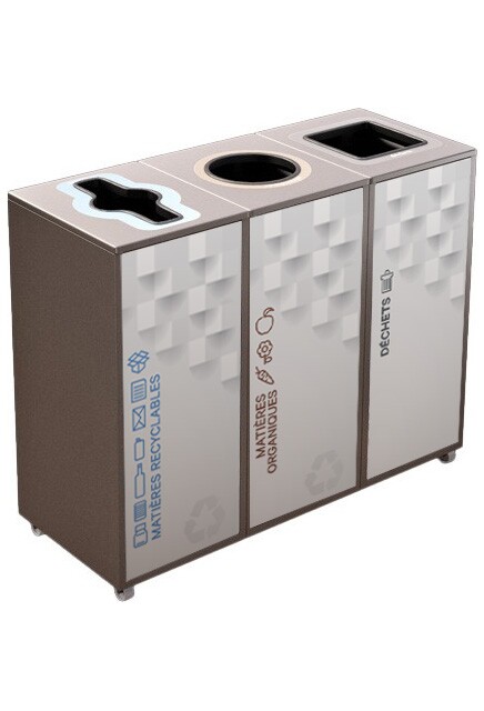 LOUNGE Station de recyclage à 3 voies 58L #NIL0580308GRI