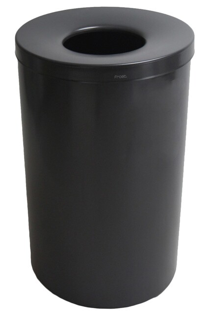 310 Poubelle ronde en acier inoxydable avec couvercle 33 gal #FR310BLK000