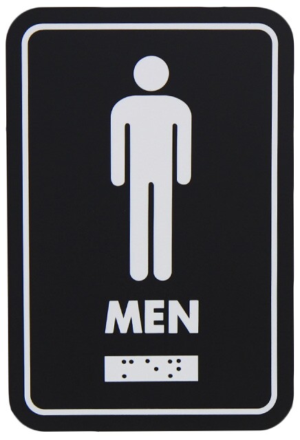 Pictogramme pour toilette anglais et braille #FR960BLK000