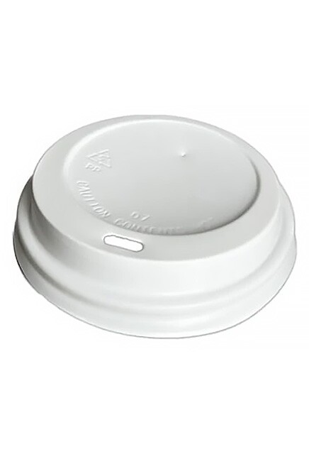 White Plastic Dome Slip Lids #GL06090W000