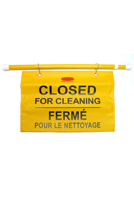 Bilingual Hanging Sign "Closed for Cleaning" #RB009S16JAU