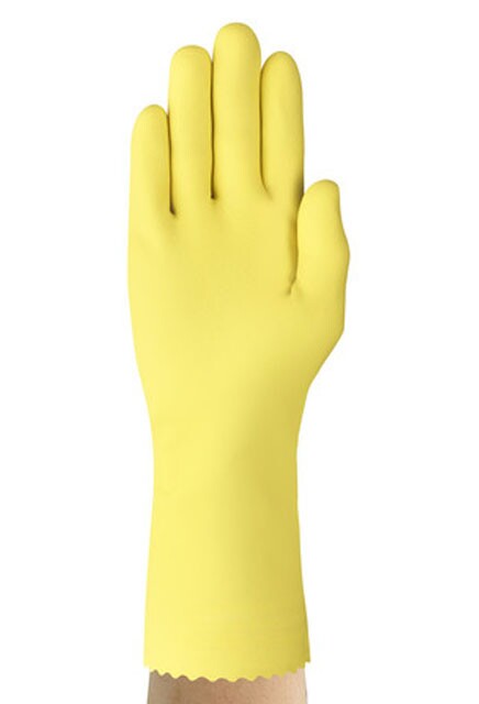 Yellow Latex Gloves 20 Mils with Flock-Lined Inner Lining #ED004008000