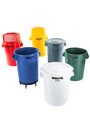 2619 BRUTE Flat Lid for 20 Gal Round Waste Containers