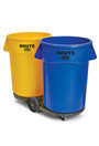 2631 BRUTE Flat Lid for 32 Gal Round Waste Containers