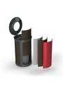 Poubelle décorative ronde à dessus ouvert ENHANCE, 23 gal