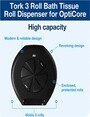 565828 Opticore, Triple Roll Toilet Tissue Dispenser