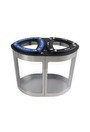 Double contenant de recyclage en acier inoxydable avec base transparente BOKA