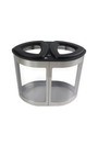 Double contenant de recyclage en acier inoxydable avec base transparente BOKA