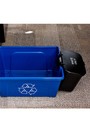Poubelle de bureau suspendue avec couvercle, 0,75 gal